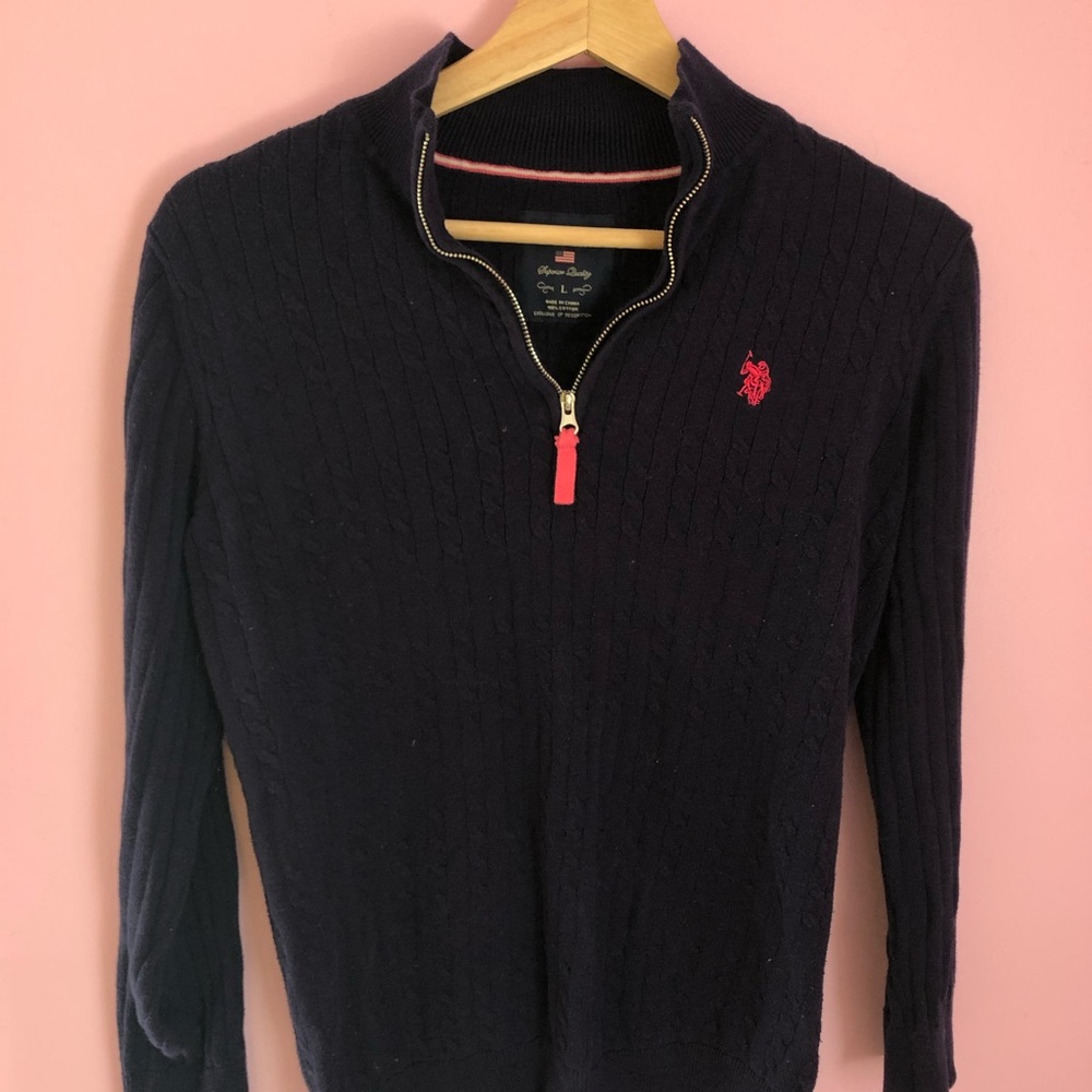 U.S Polo Assn. Quarter zip knit pullover